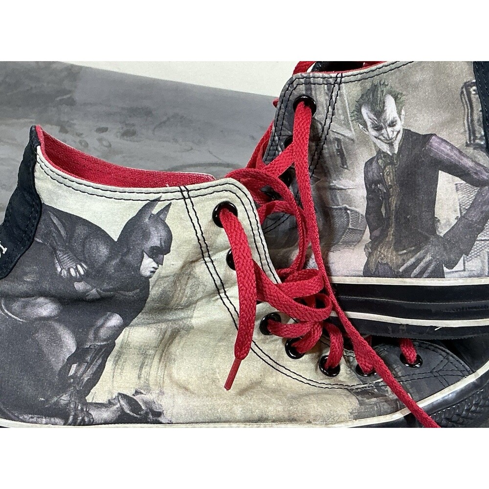 Batman Arkham City Joker Converse All Star Shoes 10 M Men's All Star Sneaker - Picture 6 of 14